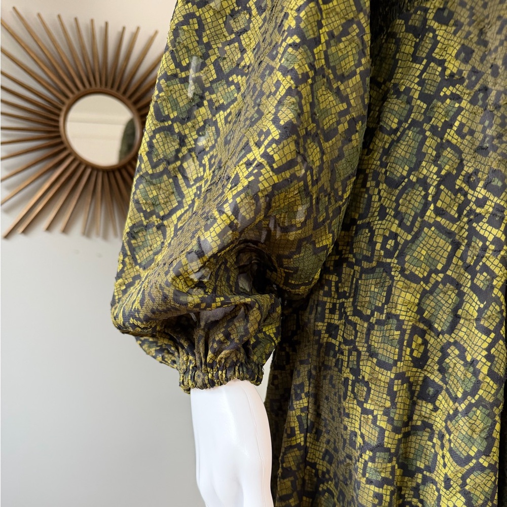 French Connection - Green Aurey Python Maxi Dress - image 5